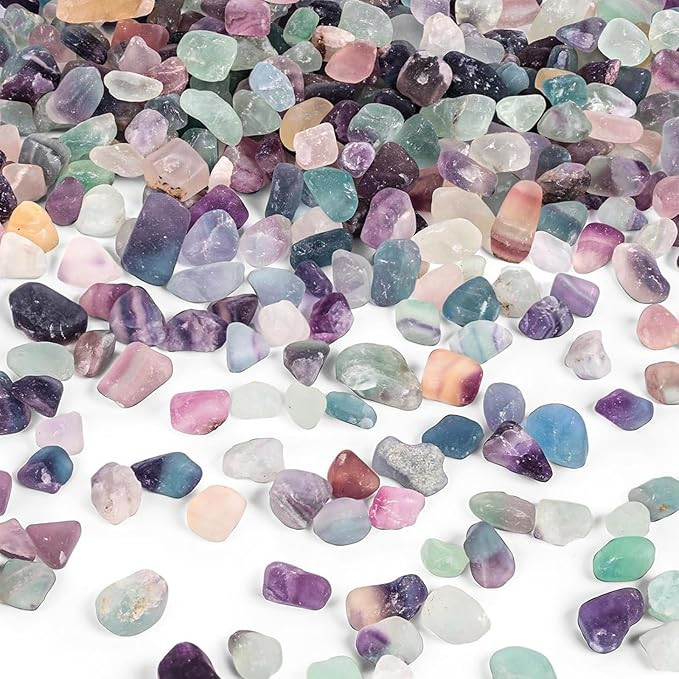 Quartz Crystals, Crushed Chips Tumbled Polished Stones, Assorted Irregular Shaped Decorative Rock... | Amazon (US)