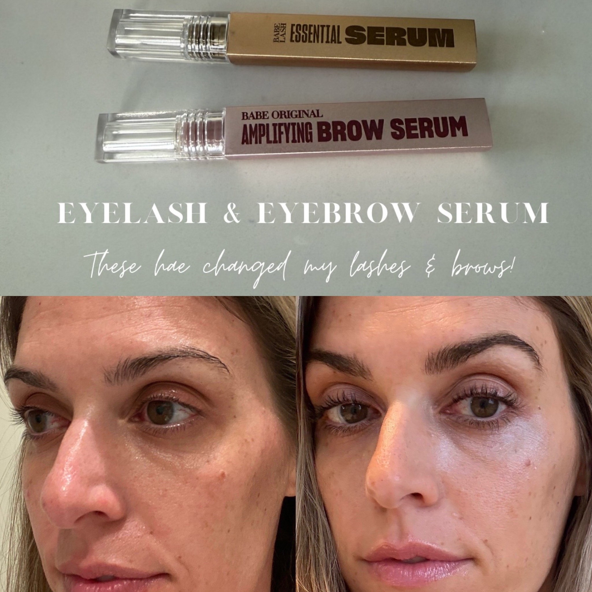 The serums that changed my lashes & brows 😱 These were taken 2 1/2 months apart and I have been using them ever since! Also can’t beat the price point and they have an option for sensitive eyes. Eyelash serum is 20% off right now!

Babe Original, eyelash serum, eyebrow serum, lash growth, eyelashes, eyebrows, beauty products, morning routine, nighttime routine 

#LTKselfcare #LTKmorningroutine #LTKBeauty