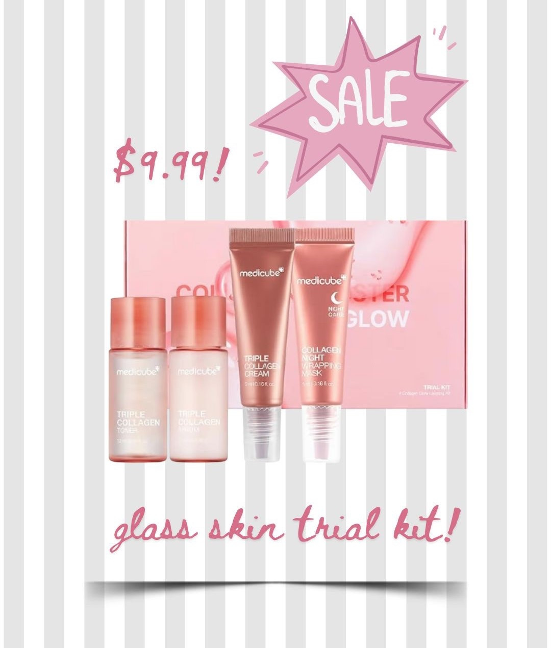 This is such a good trial kit from Medicube! It sold out so fast last time it was in stock! Down to $9.99! #medicube #blackfriday #glassskin #ltkbeauty #beauty #cyberdeal #blackfriday

#LTKselfcare #LTKHoliday #LTKCyberWeek