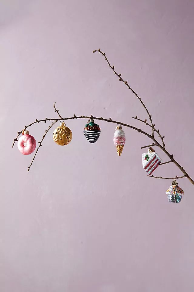 Mini Dessert Glass Ornaments, Set of 6 | Anthropologie (US)