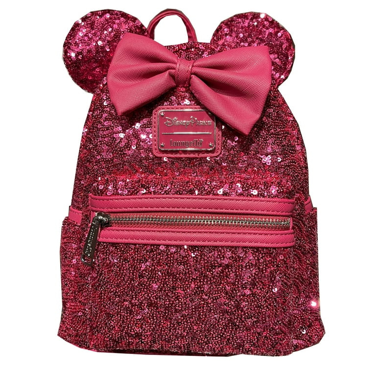 Disney Loungefly Backpack - Minnie Mouse Sequin - Bright Pink | Walmart (US)
