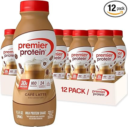 Premier Protein Shake, Café Latte, 30g Protein, No Added Sugar, 24 Vitamins & Minerals to Suppor... | Amazon (US)