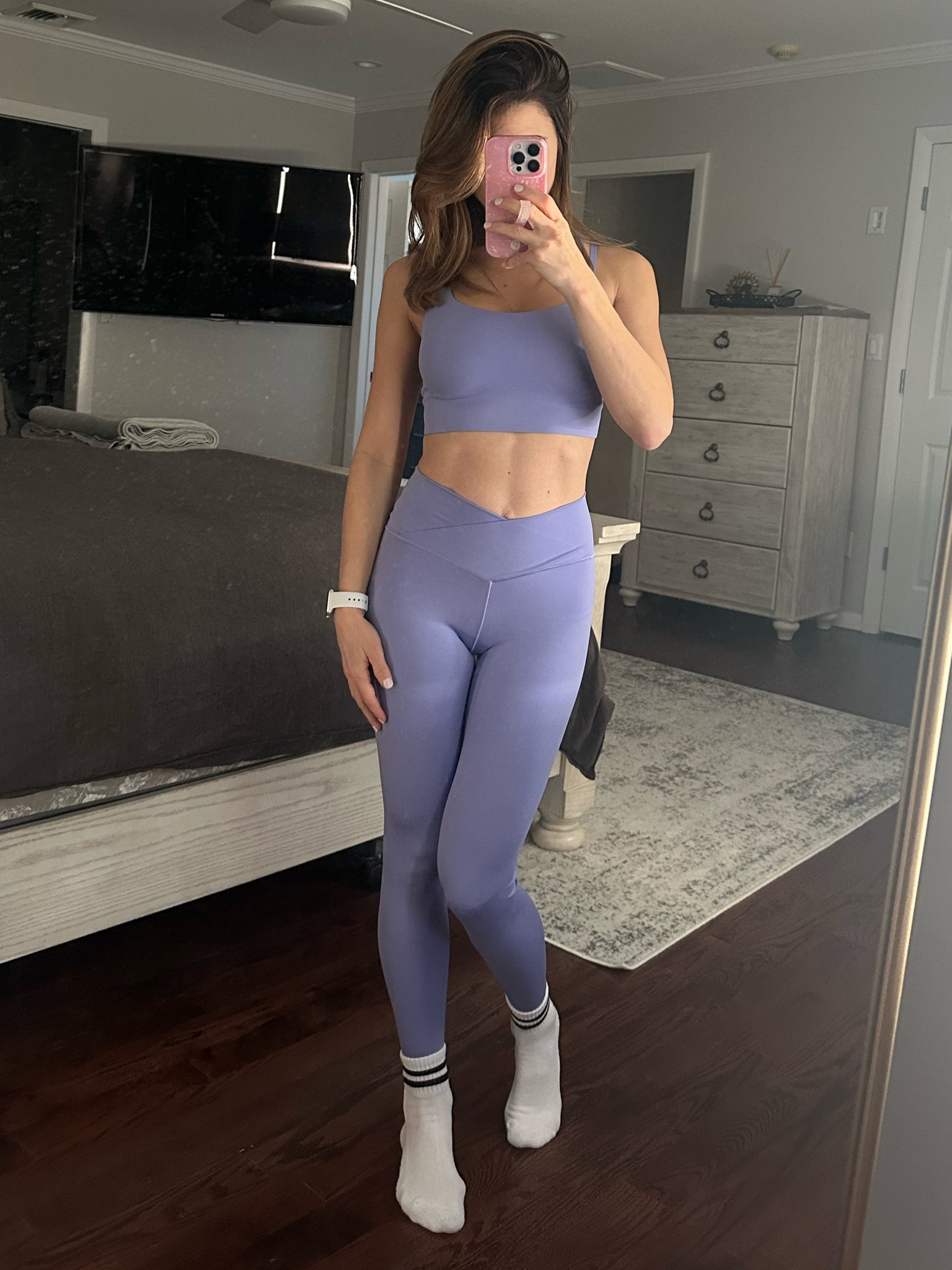  Real Me High Waisted Crossover Legging

Real Me Hold Up! Sports Bra

Wearing size Small
In leggings and Medium in sports bra 

#LTKMostLoved #LTKSpringSale #LTKfitness