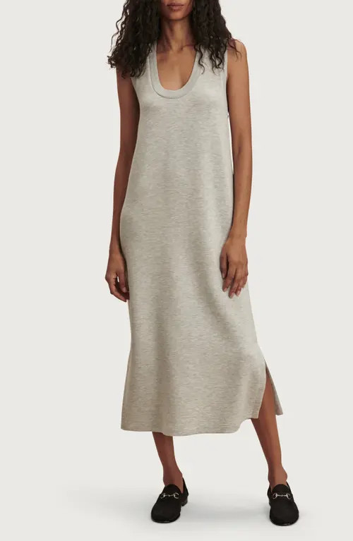 Varley Kyler Tank Midi Dress in Light Grey Marl at Nordstrom, Size Small | Nordstrom