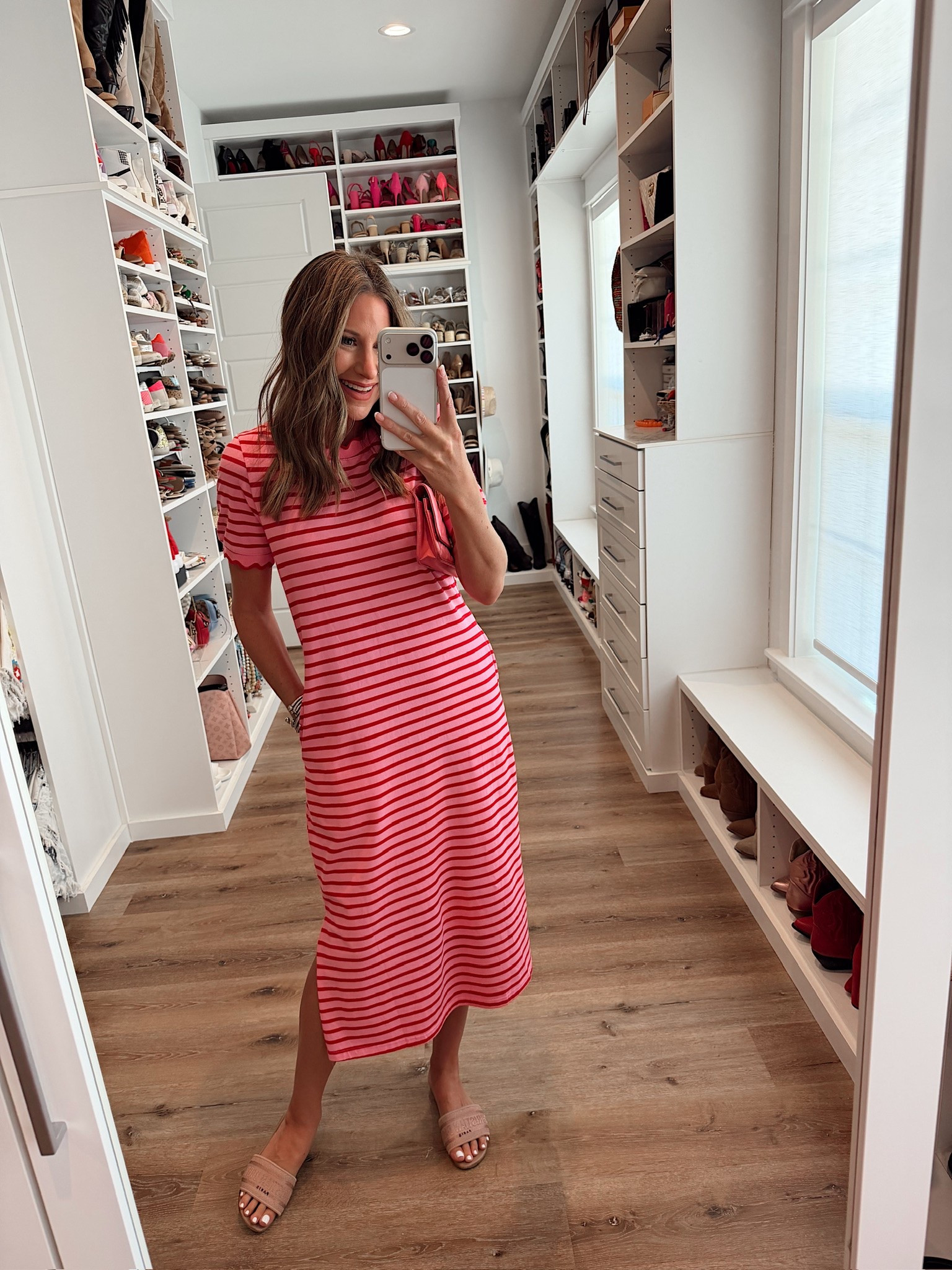 In a small dress, clutch, sandals and accessories - fits tts.

#LTKootd #LTKgrwm #LTKSeasonal
