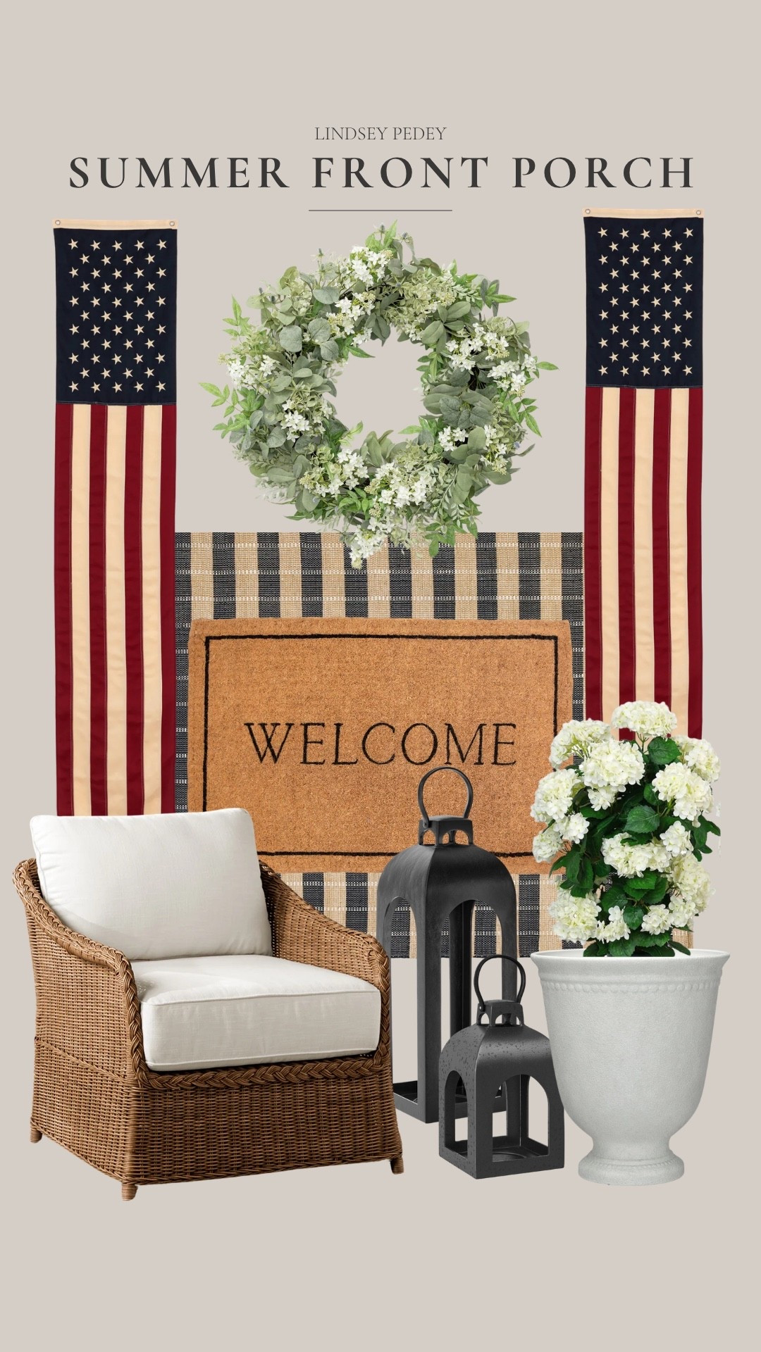 Summer front porch 🇺🇸 Americana inspired porch decor

#LTKSeasonal #LTKHome
