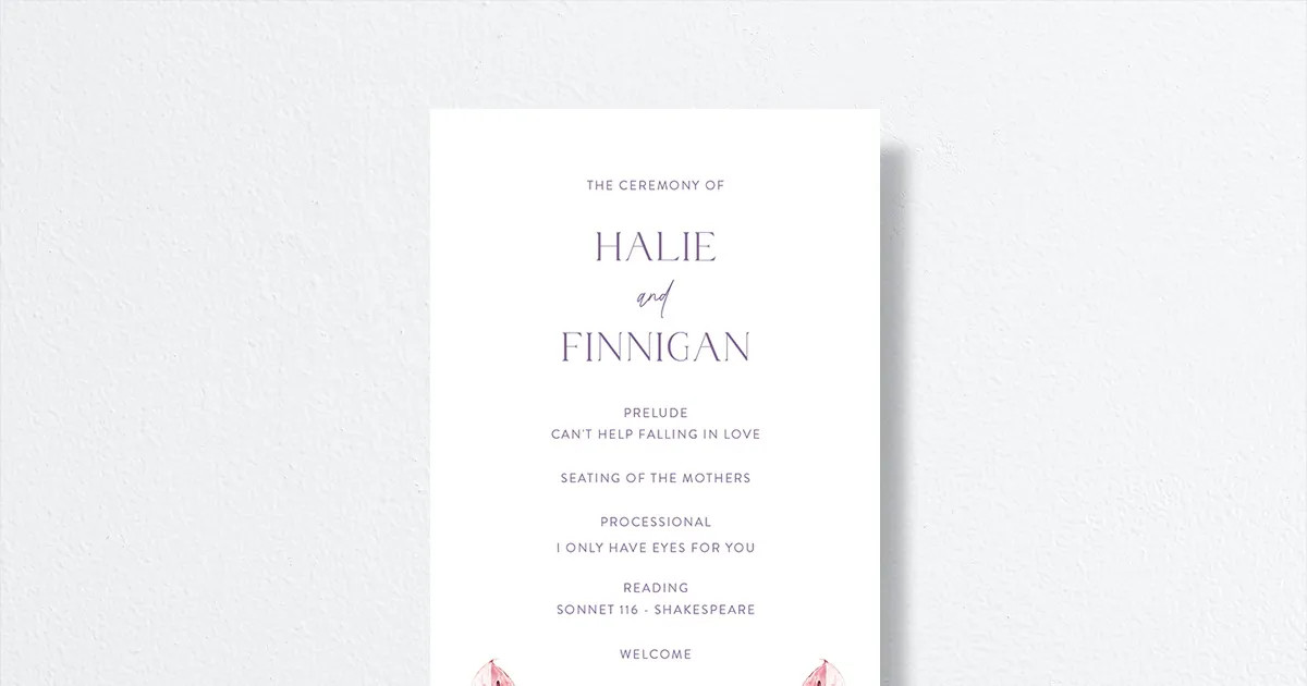 Whimsical Maximalist Floral Wedding Programs | The Knot 