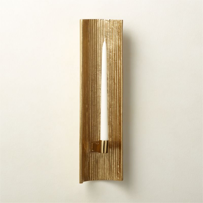 Ripple Brass Wall Sconce | CB2 | CB2