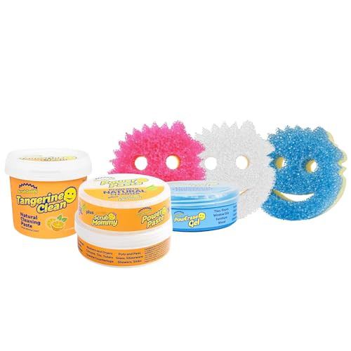 Scrub Daddy Sponges + Household Cleaning Supplies Bundle - PowerPaste Cleaning Putty, Tangerine C... | Amazon (US)