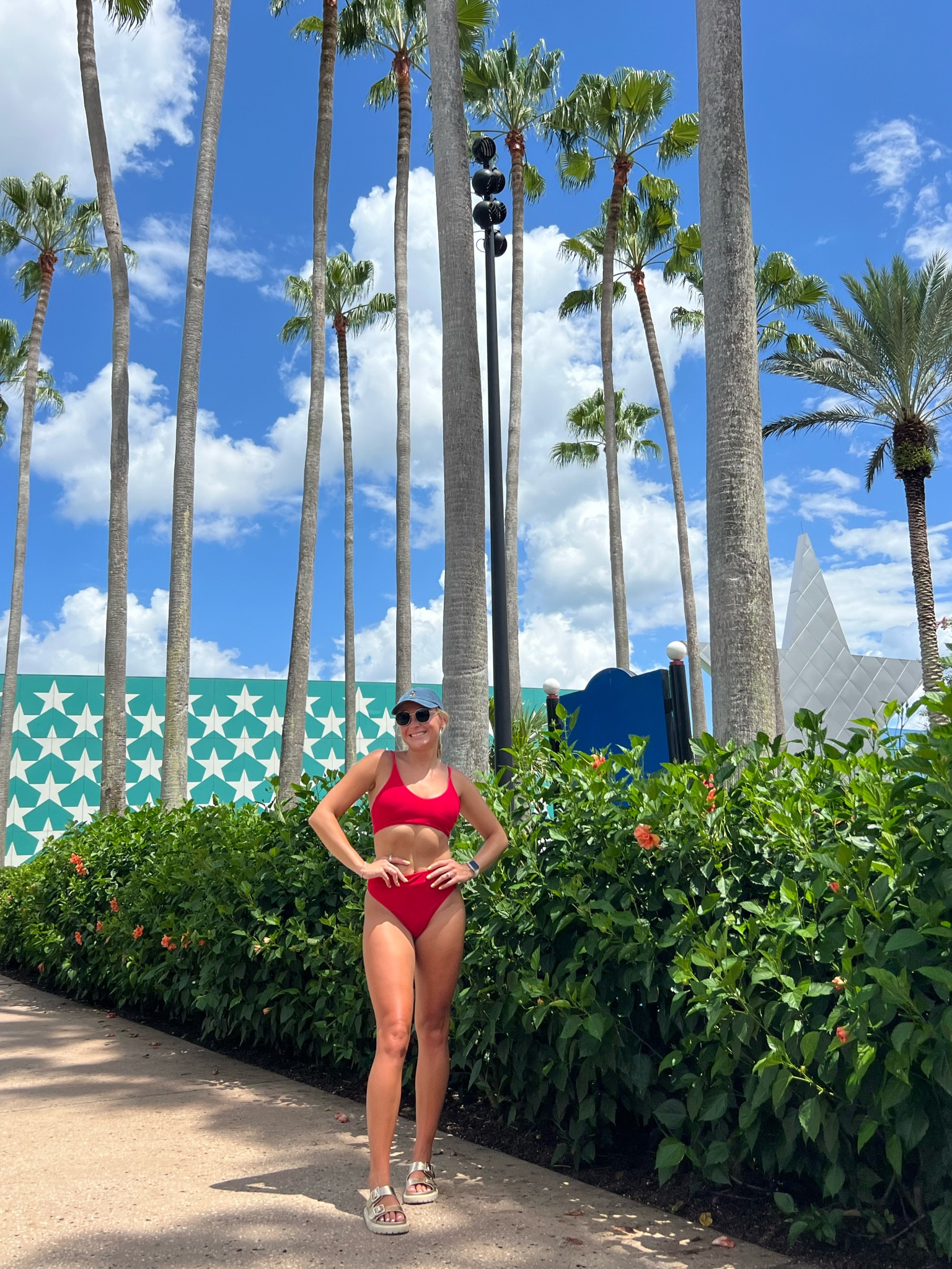 exact hat can be found in the parks, but I linked a similar one! Bikini is my most worn one from Albion Fit! 