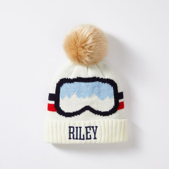 Kids Ski Goggle Pom Pom Hat | Mark and Graham