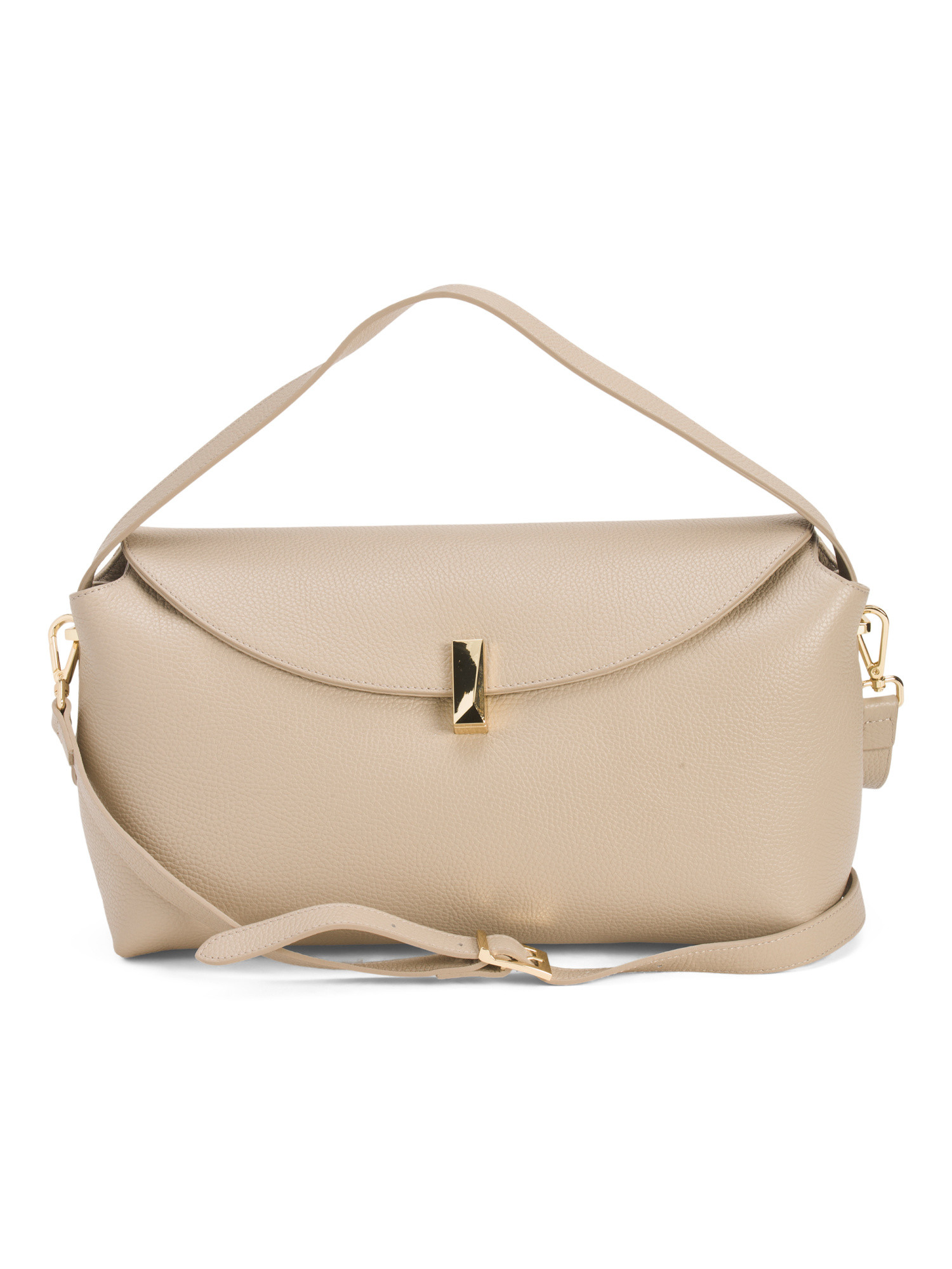 Made In Italy Leather Soft Fold Shoulder Bag With Gold Tone Hardware | Handbags | Marshalls | Marshalls