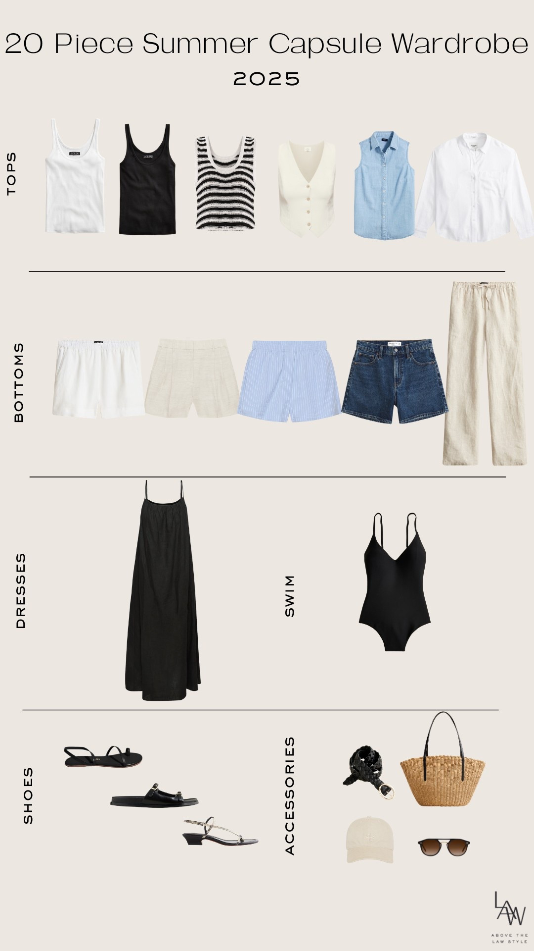 20 Piece Summer Capsule Option

#LTKSummerEdit #LTKStyleTip #LTKFindsUnder100
