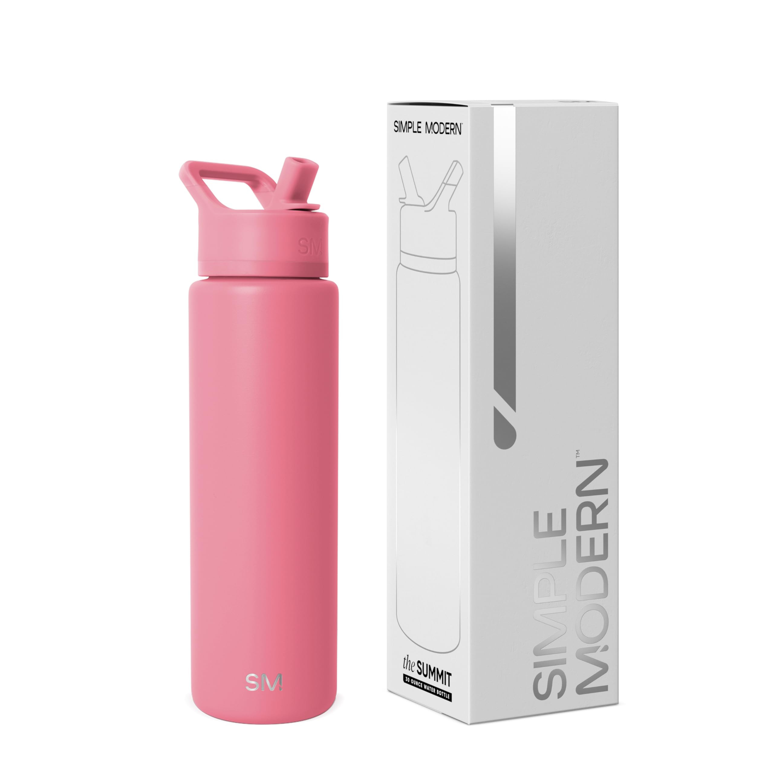 Simple Modern Water Bottle with Straw Lid | Vacuum Insulated Stainless Steel Metal Thermos | Reus... | Amazon (US)