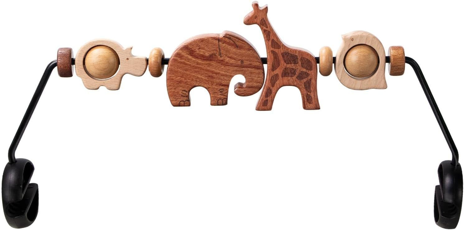 Baby Bouncer Toy Bar Wooden, Animals | Amazon (US)