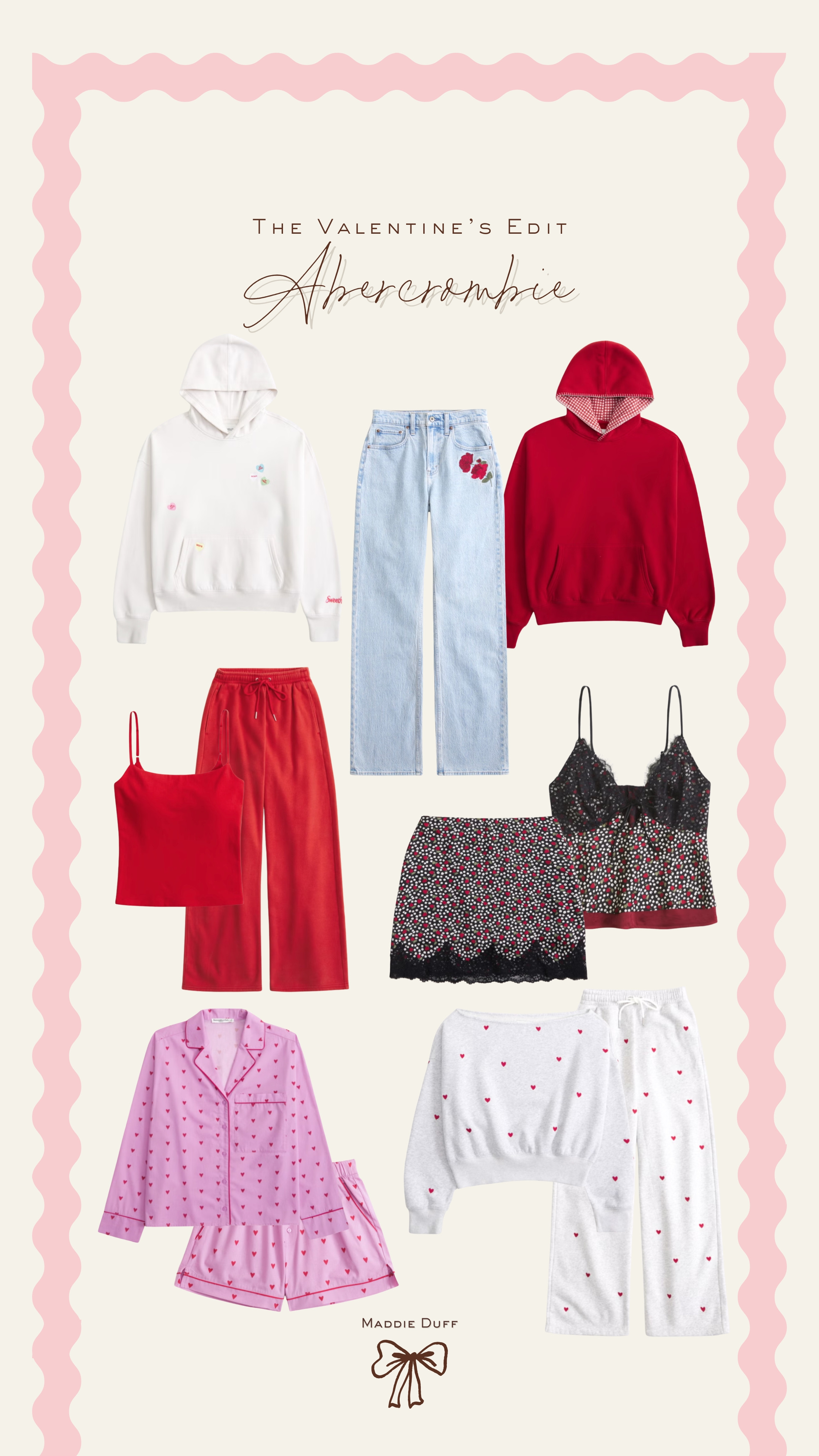 Obsessed with the new Valentine's day edit from Abercrombie! How cute is the little candy hearts hoodie!

valentines outfits, cozy valentines outfits, casual valentines day outfits 

 #LTKValentine