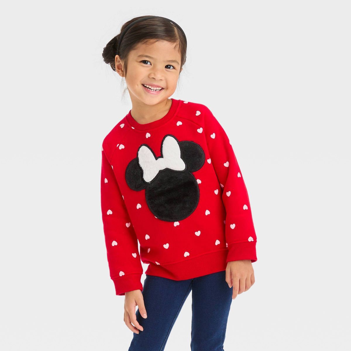 Toddler Girls' Disney Minnie Mouse Pullover Sweatshirt - Red | Target