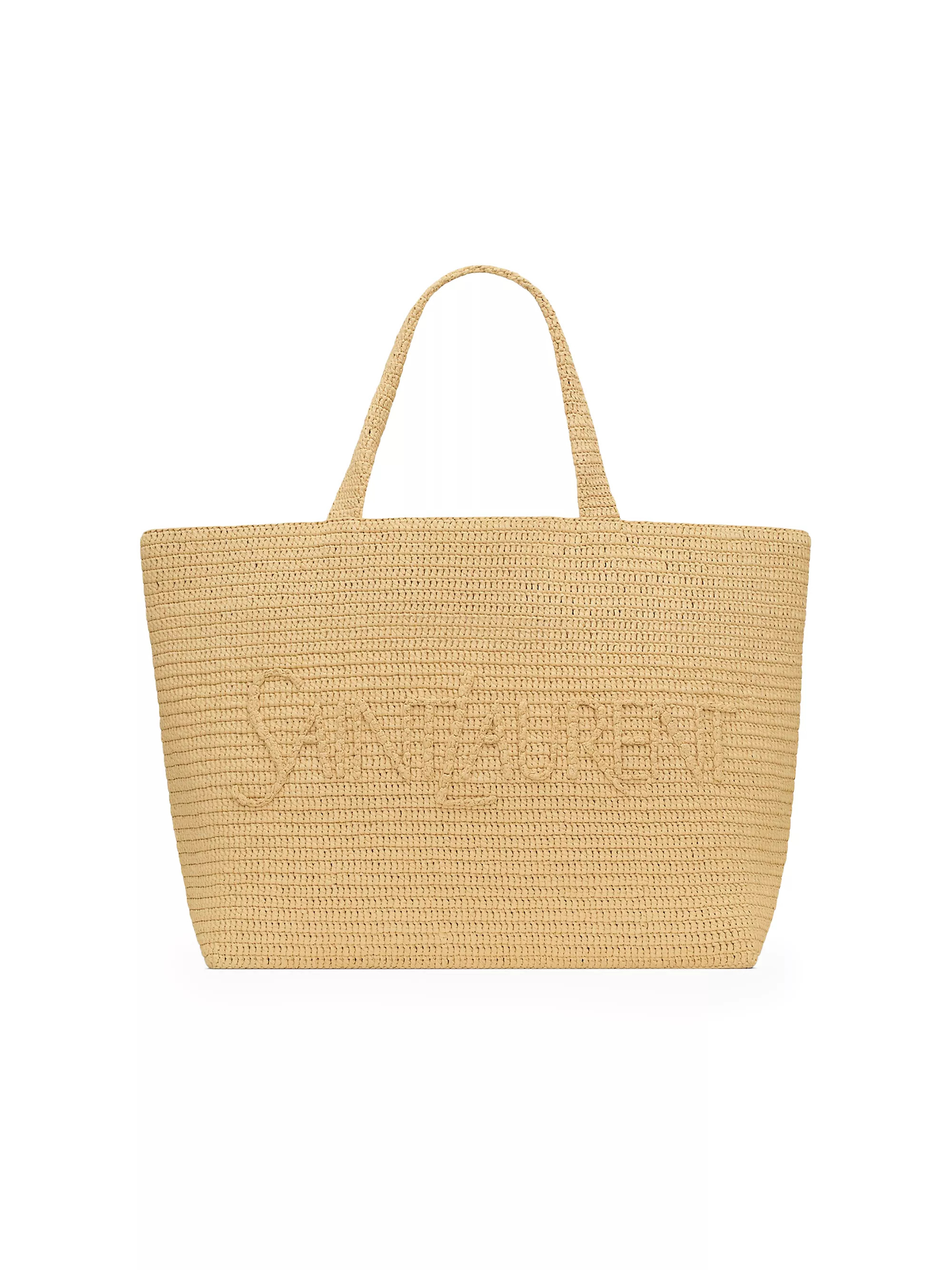Shop Saint Laurent Tote in Raffia | Saks Fifth Avenue | Saks Fifth Avenue