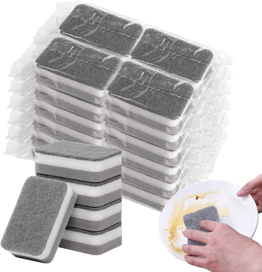 Sponge Individually Wrapped, Kitchen Dishwashing Sponge, Odor-Free Scouring Pad, Non Scratch Spon... | Amazon (US)