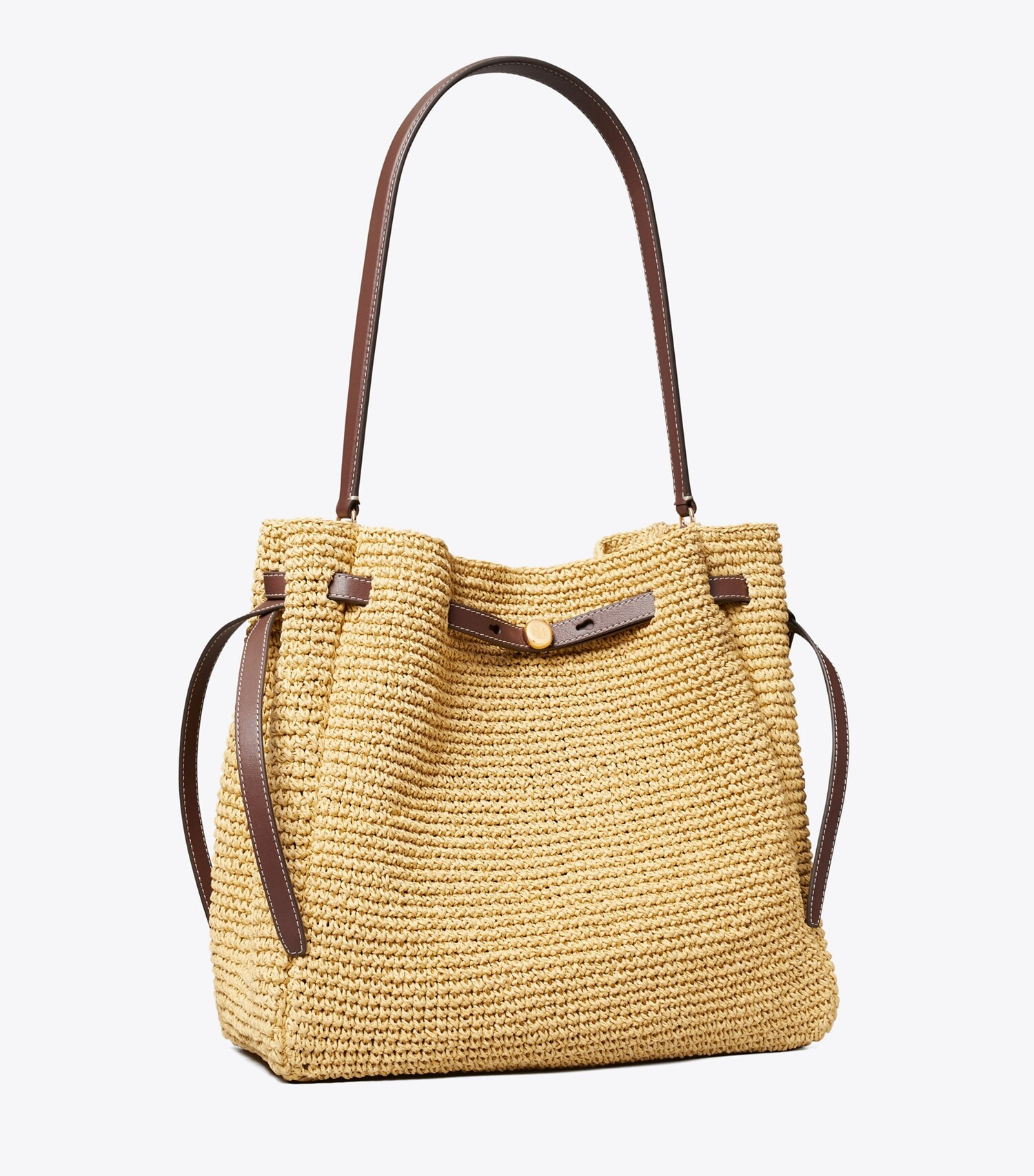 Large Romy Straw Bucket Bag: Women's Handbags | Shoulder Bags | Tory Burch UK | Tory Burch (UK)