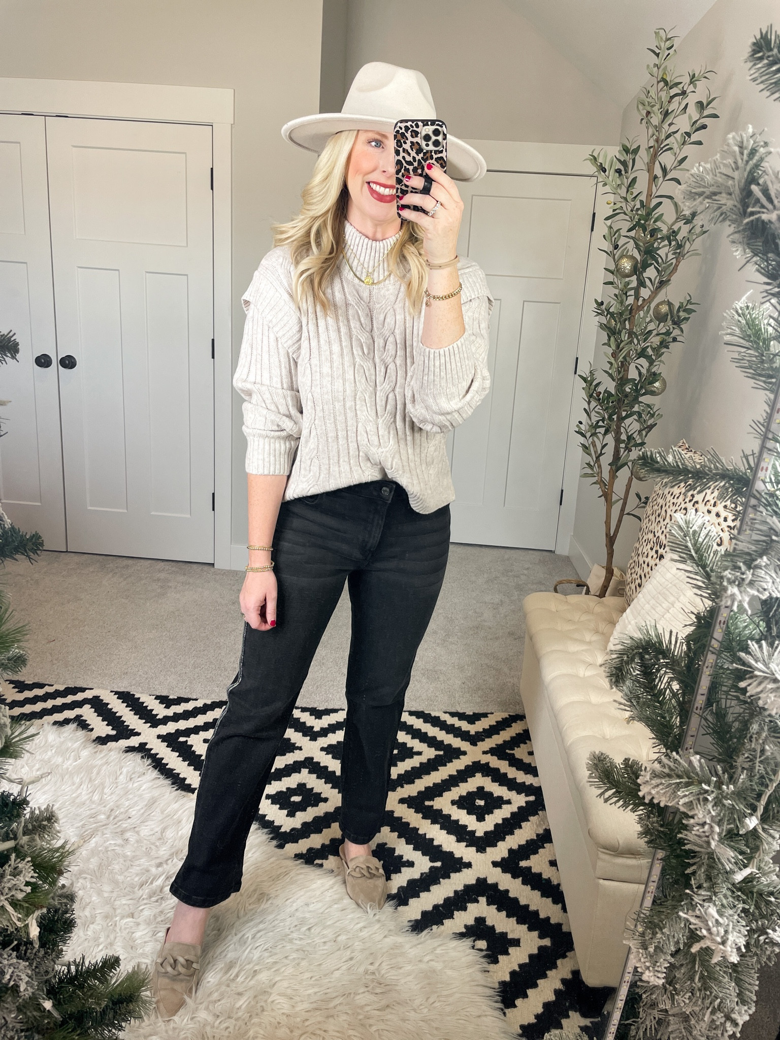 Weekend Walmart wins try on 
Sweater- medium 
Sequin side jeans 6

#LTKstyletip #LTKHoliday #LTKunder50