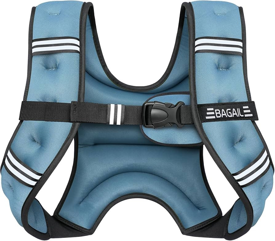 BAGAIL Weighted Vest for Strength Training, Bust Size Adjustable, Convenient Pocket, Iron Sand We... | Amazon (UK)