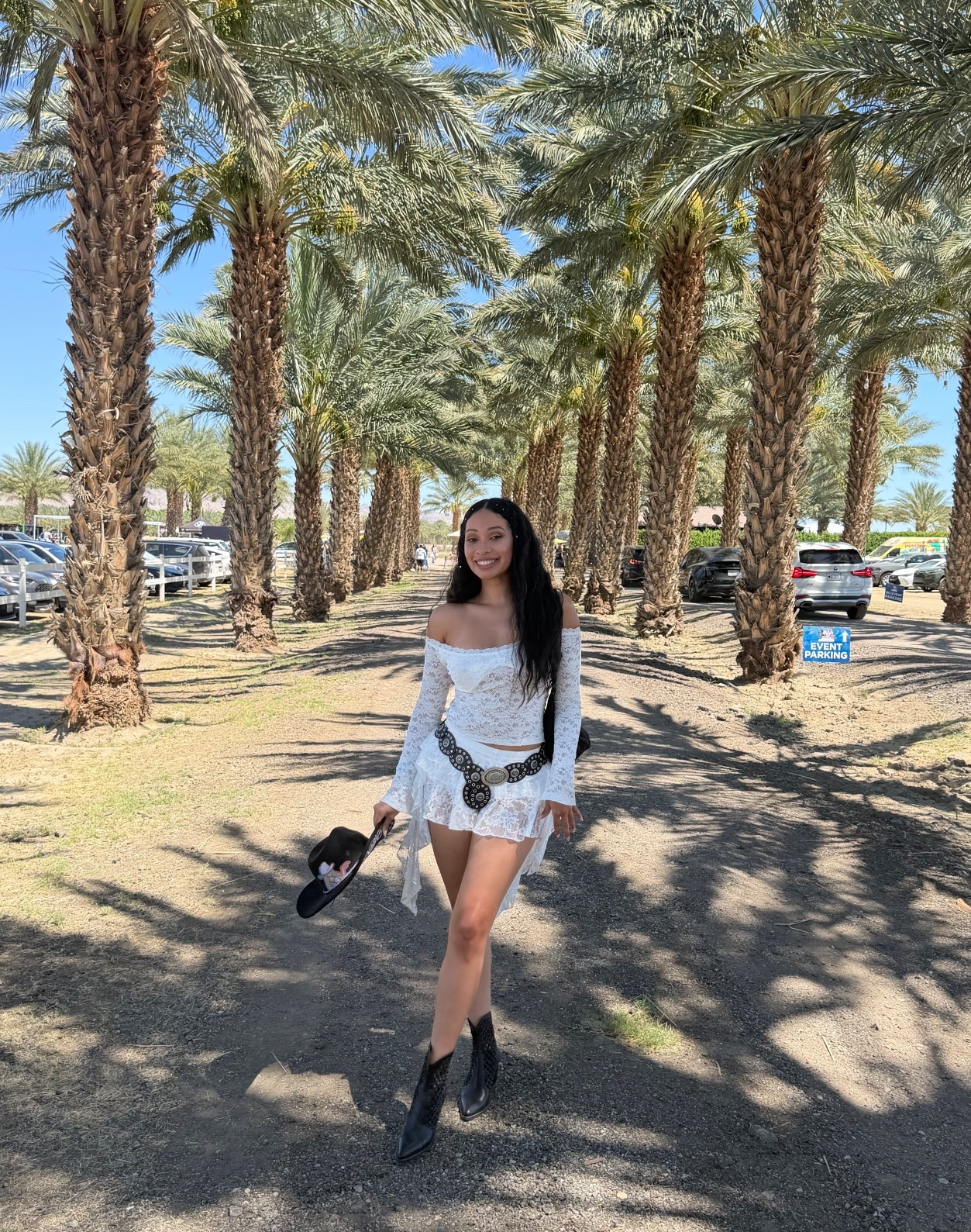 Coachella Weekend 1 🎡✨ White lace outfit from Amazon + Zara booties I’ve had forever + cowboy hat to block that desert sun 

#LTKFestival #LTKootd #LTKdayinmylife