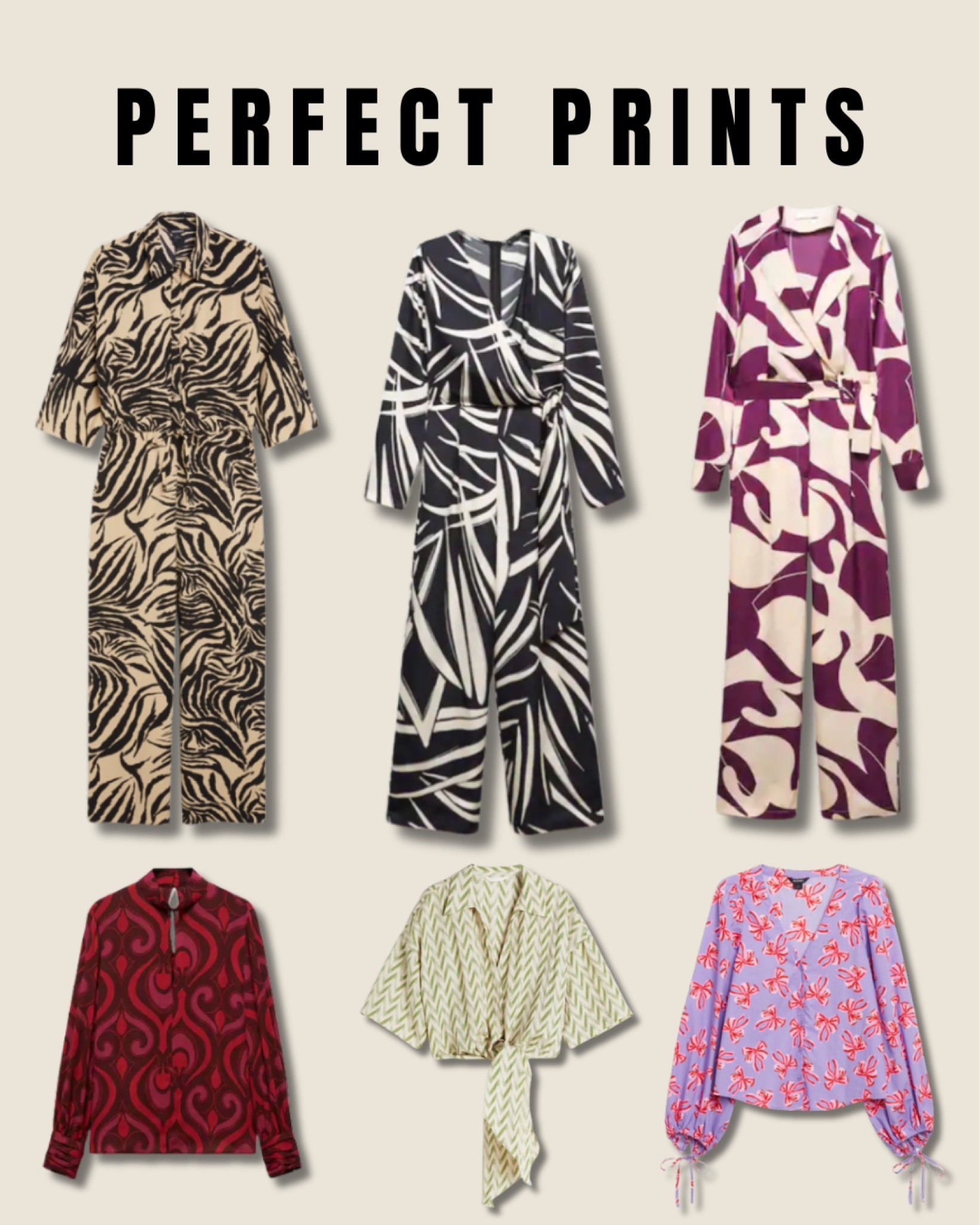 Perfect prints 

outfit inspiration, printed belted jumpsuit, Mango, printed blouse with open work detail, crossed print jumpsuit, collar jumpsuit, Monki, blouse with tied cuffs, H&M, bow detail blouse, Netherlands. 

#LTKeurope #LTKstyletip #LTKSeasonal