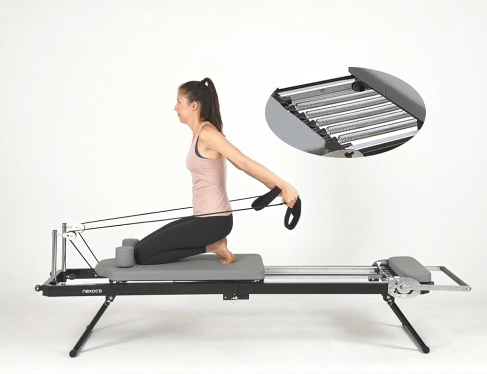 Pilates Reformer Machine Equipment with Spring for Home Workout,Foldable Reformer Pilates for Beg... | Amazon (US)