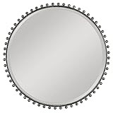 Uttermost Taza Distressed Black 32" Round Wall Mirror | Amazon (US)