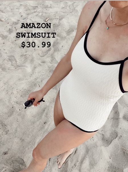 Amazon one piece swimsuit only $30.99 and very flattering
Size small

#LTKFindsUnder50 #LTKStyleTip #LTKSwim