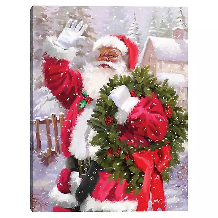 Santa's Greetings Canvas Art Print | Kirkland's Home