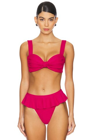 Montce Swim Hayden Bikini Top in Raspberry from Revolve.com | Revolve Clothing (Global)