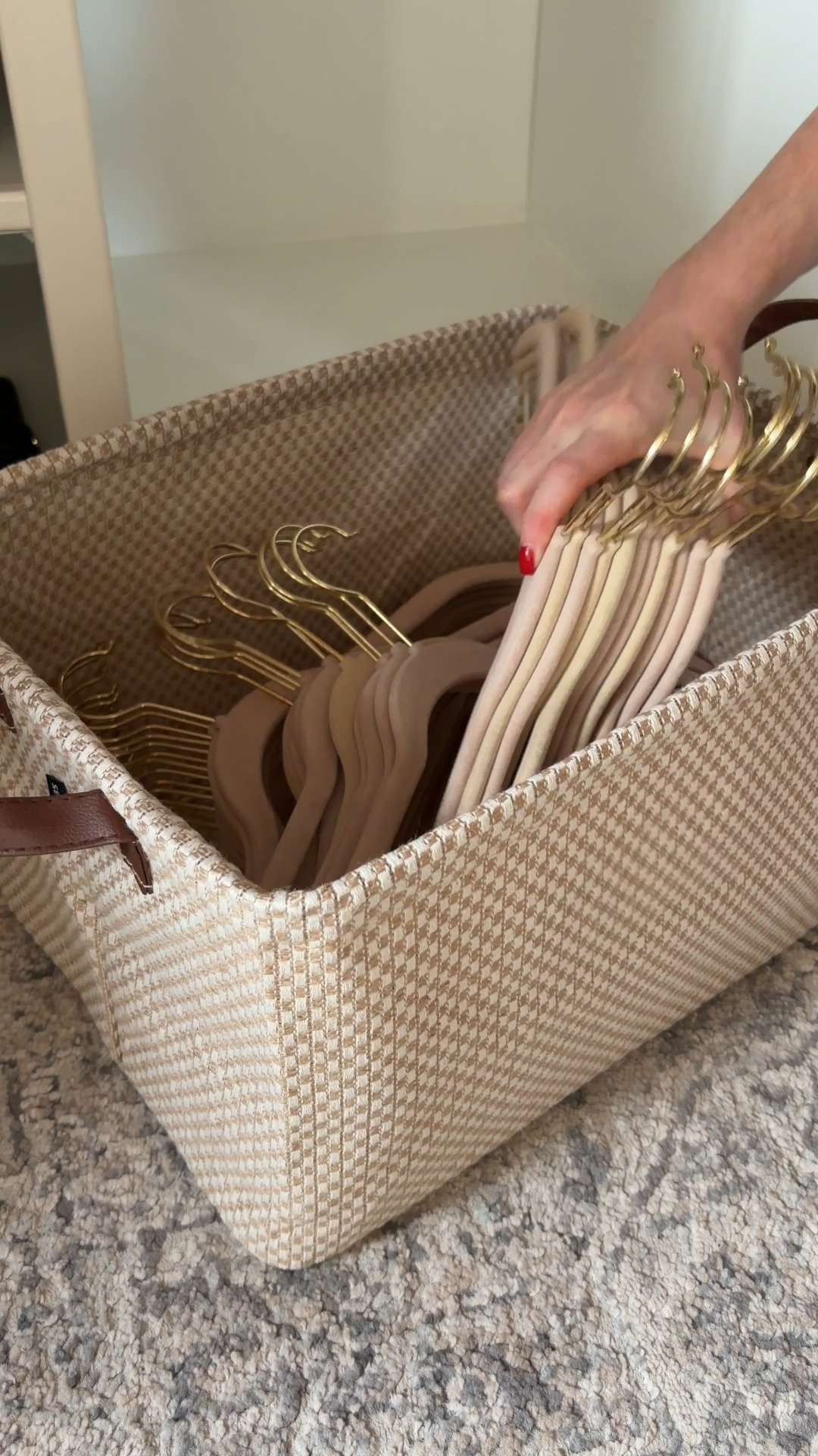 Amazon Hanger Storage Basket 👚🧺 This basket is perfect for storing spare hangers in my IKEA PAX wardrobe and has made it look so much tidier and the colour is so chic. Such a simple storage hack but it keeps everything neat and easy to grab.

#LTKuk #LTKunboxing #LTKhome