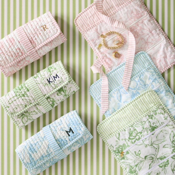 Sanderson Quilted Jewelry Roll Up | Mark and Graham