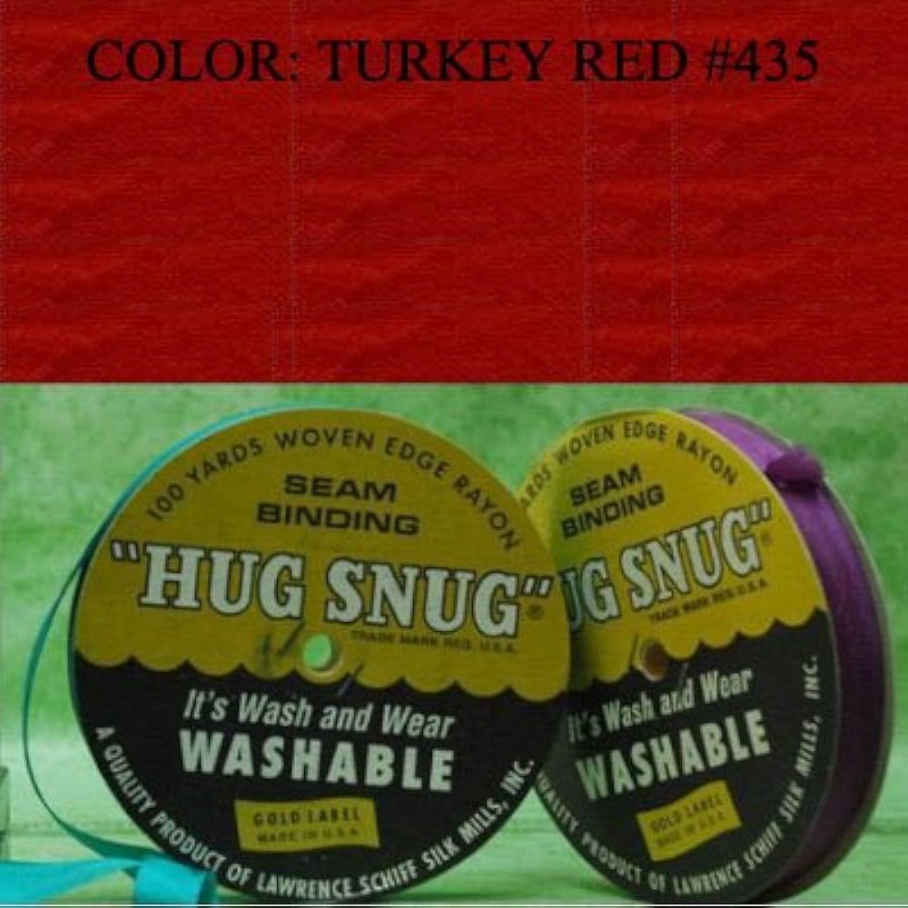 100yds 1/2" Schiff Seam Binding Hug Snug Ribbon Color Turkey Red #435 | Amazon (US)
