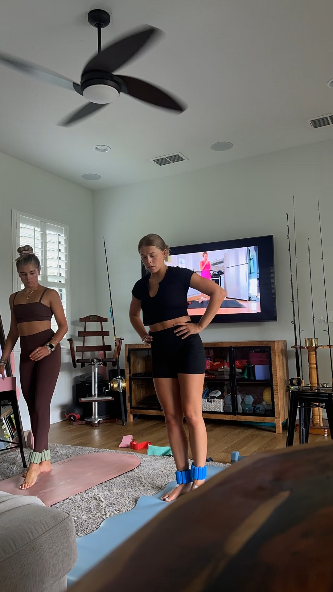 CRZ YOGA Womens Butterluxe Adjustable Spaghetti Strap Sports Bra - Scoop Neck Wireless Padded Bra Yoga Workout Crop Top. Lululemon dupe  CRZ YOGA Butterluxe High Waisted Lounge Legging 25" - Workout Leggings for Women Buttery Soft Yoga Pants. #workoutgear #workoutwear #pilates #ootd #outfit #athleticwear #athleticoutfit #bikershorts #sportsbra #pilatesoutfit #athleisure #bala #pilatesworkout #pilateslovers #pilatestiktok #balabangles 

#LTKVideo #LTKFitness #LTKActive