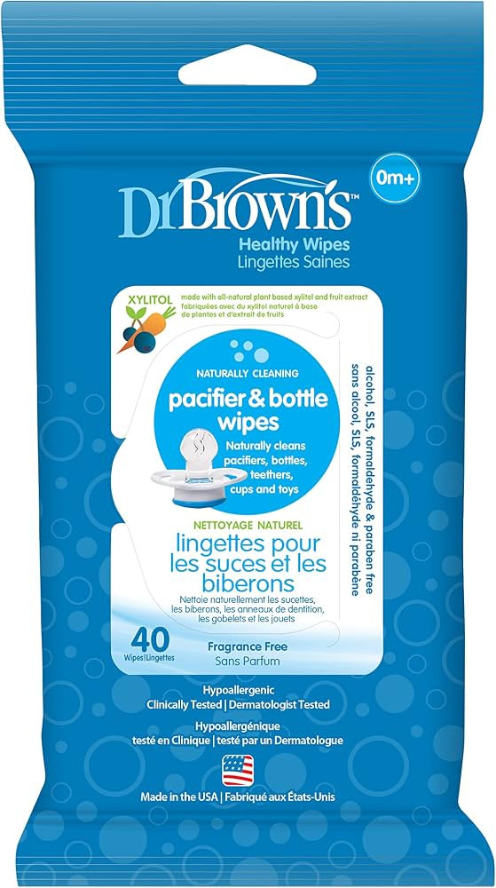 Dr. Brown's Pacifier and Bottle Wipes, 40 Count | Amazon (US)