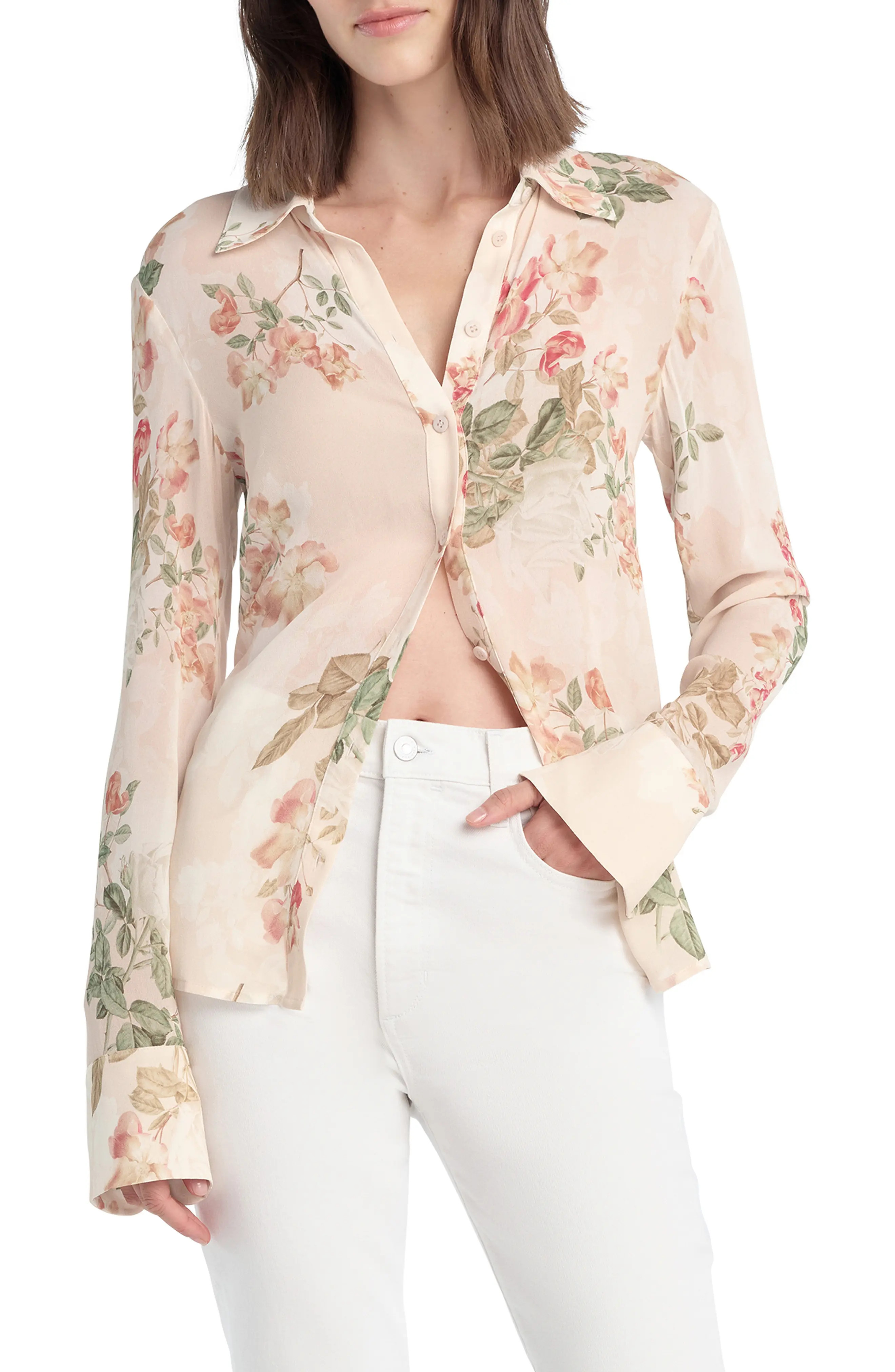 The Bailey Georgette Button-Up Shirt (Women) | Nordstrom | Nordstrom