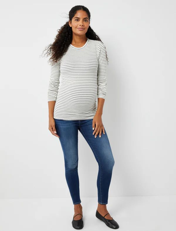7 For All Mankind Secret Fit Belly B(air) Ankle Skinny Maternity Jeans | A Pea In The Pod