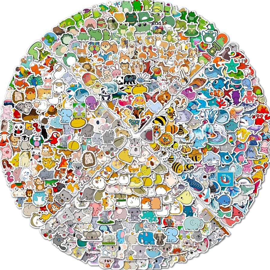 Arme Animal Stickers Pack, 400 PCS Cute for Waterbottles, Laptop Computer Skateboad Phone Noteboo... | Amazon (US)