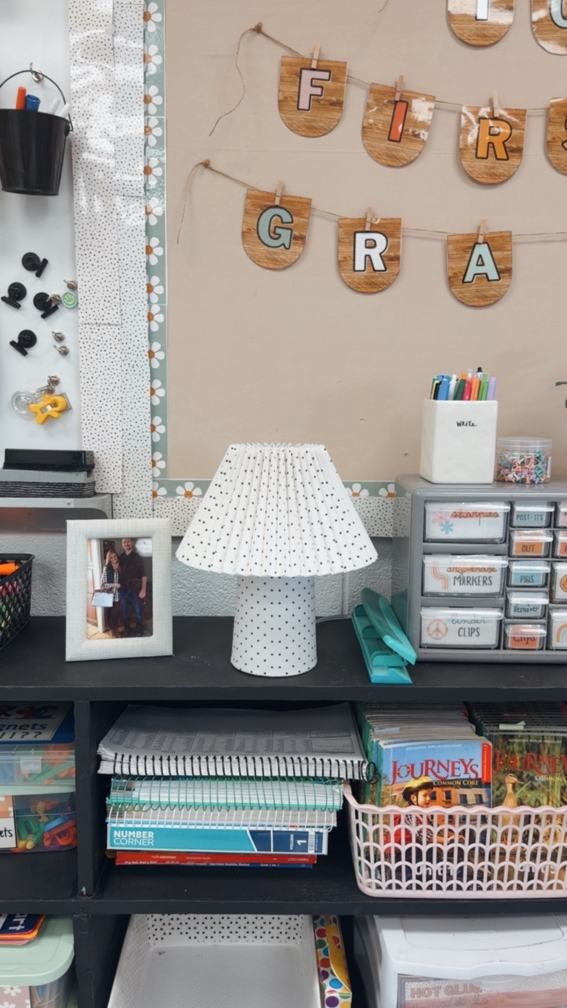 cutest polka dot lamp for my classroom! At target for under $20!