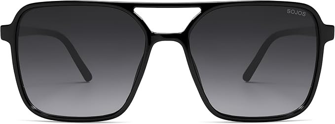 SOJOS Trendy Vintage Aviator Square Sunglasses Womens Men SJ2327 | Retro 70s UV400 Women Sun Glas... | Amazon (US)