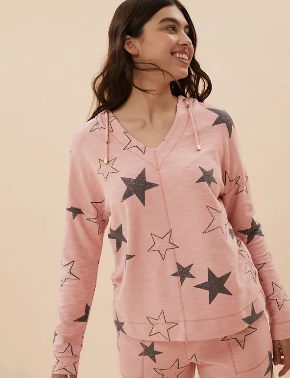 Flexifit™ Lounge Star Print Hoodie | M&S Collection | M&S | Marks & Spencer (UK)