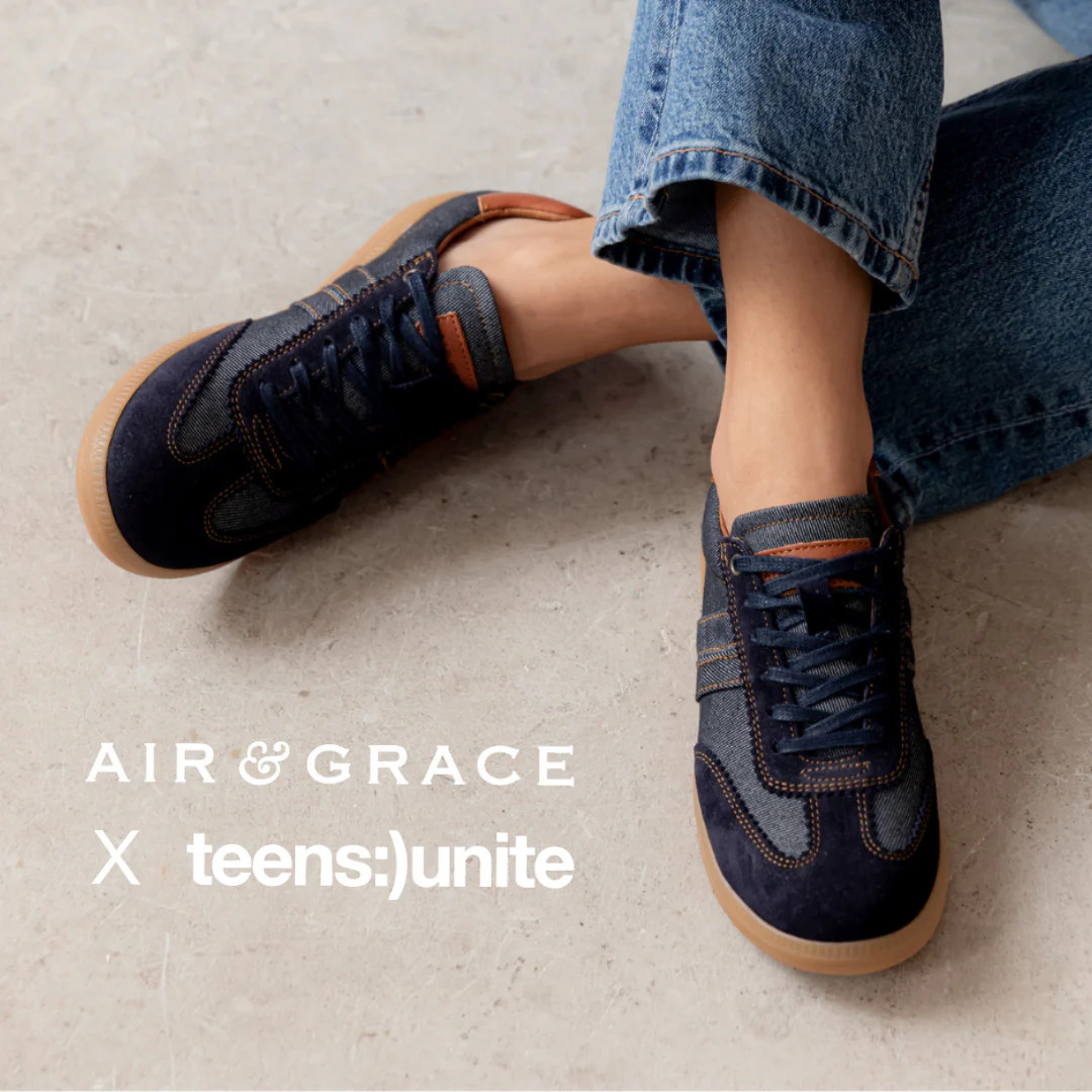 Air & Grace x Teens Unite - Isla Trainers: Denim | Air & Grace