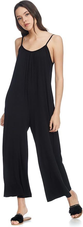 Alexander + David Women’s Casual Loose Fit Jumper, Spaghetti Strap Sexy Jersey Jumpsuit Romper | Amazon (US)