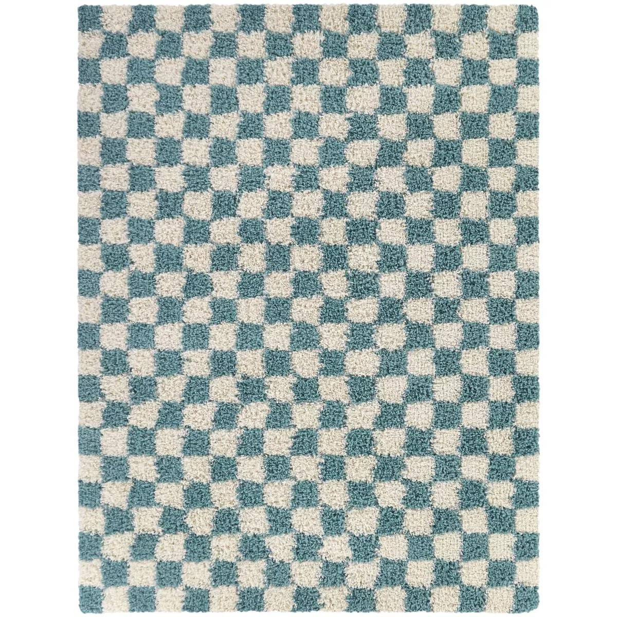 Balta Rugs 5'3"x7' Mackie Checkered Teen Shag Rug Blue | Target
