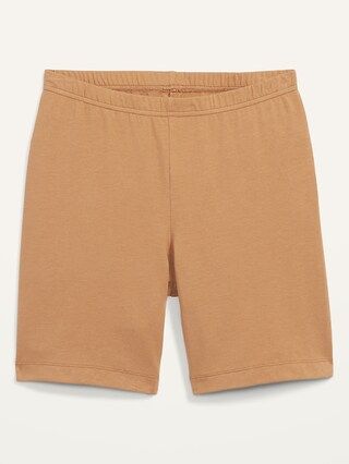 High-Waisted Jersey Bike Shorts for Women -- 7-inch inseam | Old Navy (US)