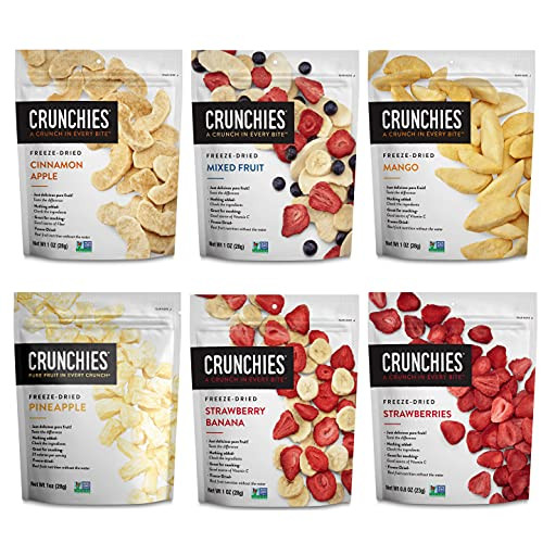 Crunchies Freeze-Dried Fruits, 100% All Natural Crispy Fruit, Non GMO and Kosher, Resealable Free... | Amazon (US)