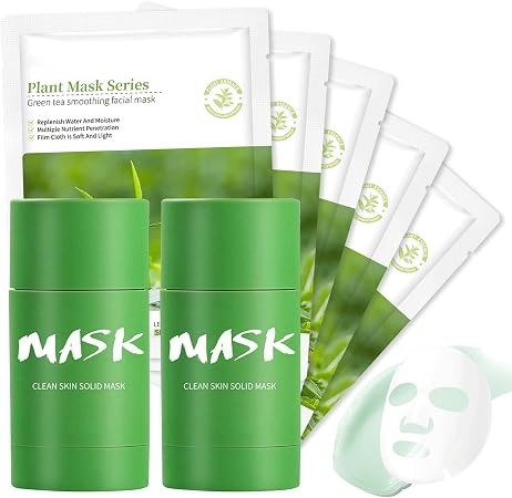 5PCS Green Tea Face Sheet Masks Set, 2PCS Oil Control Long Lasting Moisturizing Blackhead Remover... | Amazon (CA)